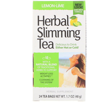 21st Century, Herbal Slimming Tea, Lemon-Lime, Caffeine Free, 24 Tea Bags, 1.7 oz (48 g)