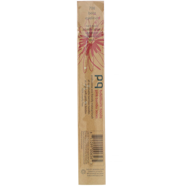 Bdellium Tools, Pink Bambu Series, Eyes 708, 1 Bent Eyeliner Brush - The Supplement Shop