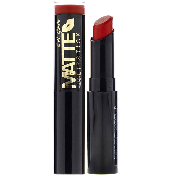 L.A. Girl, Matte Flat Velvet Lipstick, Bite Me, 0.10 oz (3 g) - The Supplement Shop