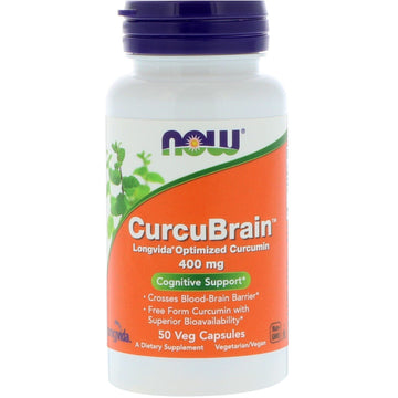 Now Foods, CurcuBrain, Cognitive Support, 400 mg, 50 Veg Capsules