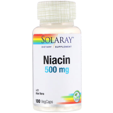 Solaray, Niacin, 500 mg, 100 VegCaps