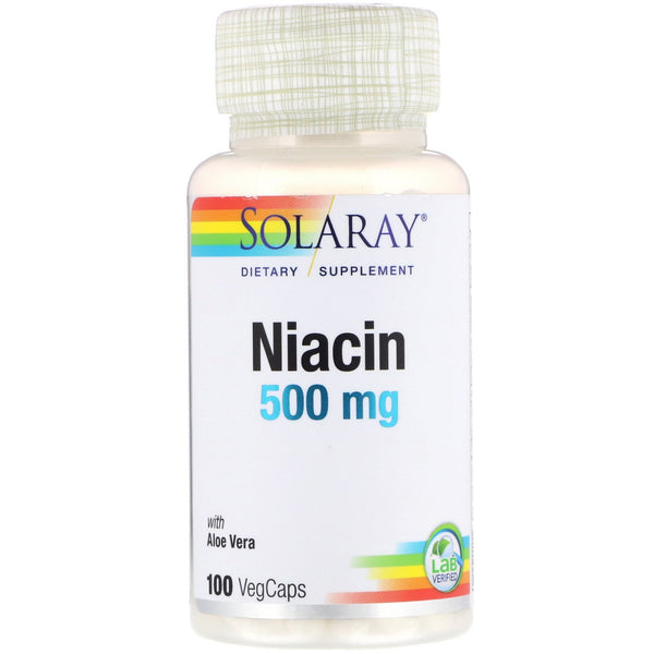 Solaray, Niacin, 500 mg, 100 VegCaps - The Supplement Shop
