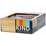KIND Bars, Nuts & Spices, Caramel Almond & Sea Salt, 12 Bars, 1.4 oz (40 g) Each - The Supplement Shop