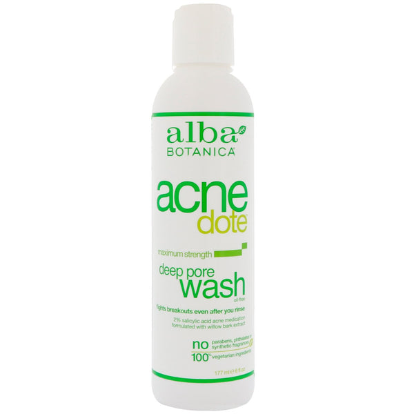 Alba Botanica, Acne Dote, Deep Pore Wash, Oil-Free, 6 fl oz (177 ml) - The Supplement Shop