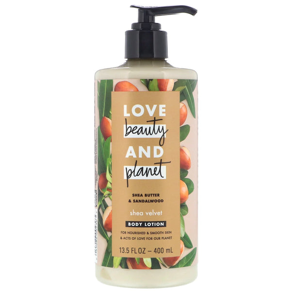 Love Beauty and Planet, Shea Velvet Body Lotion, Shea Butter & Sandalwood, 13.5 fl oz (400 ml) - The Supplement Shop