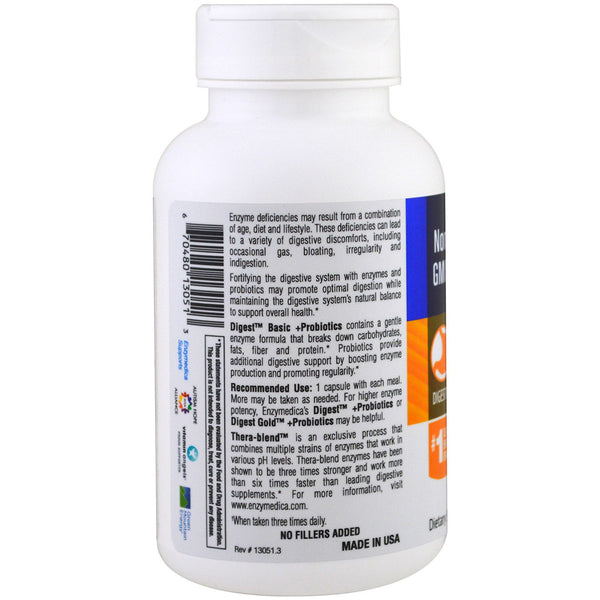 Enzymedica, Digest Basic + Probiotics, 90 Capsules - The Supplement Shop