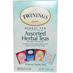 Twinings, Assorted Herbal Teas, Variety Pack, Caffeine Free, 20 Tea Bags, 1.23 oz (34 g) - The Supplement Shop