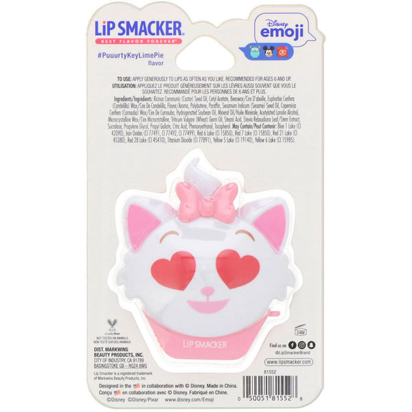 Lip Smacker, Disney Emoji Lip Balm, Marie, #PuuurtyKeyLimePie, 0.26 oz (7.4 g) - The Supplement Shop