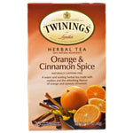 Twinings, Herbal Tea, Orange & Cinnamon Spice, Naturally Caffeine Free, 20 Individual Tea Bags, 1.41 oz (40 g) - The Supplement Shop