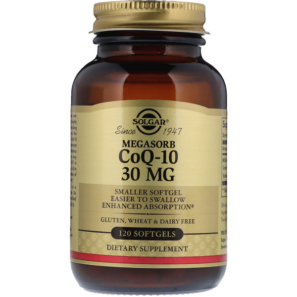 Solgar, Megasorb CoQ-10, 30 mg, 120 Softgels - The Supplement Shop