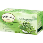 Twinings, Herbal Tea, Pure Peppermint, Caffeine Free, 25 Tea Bags, 1.76 oz (50 g) - The Supplement Shop