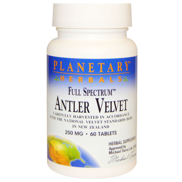 Planetary Herbals, Full Spectrum, Antler Velvet, 250 mg, 60 Tablets - The Supplement Shop
