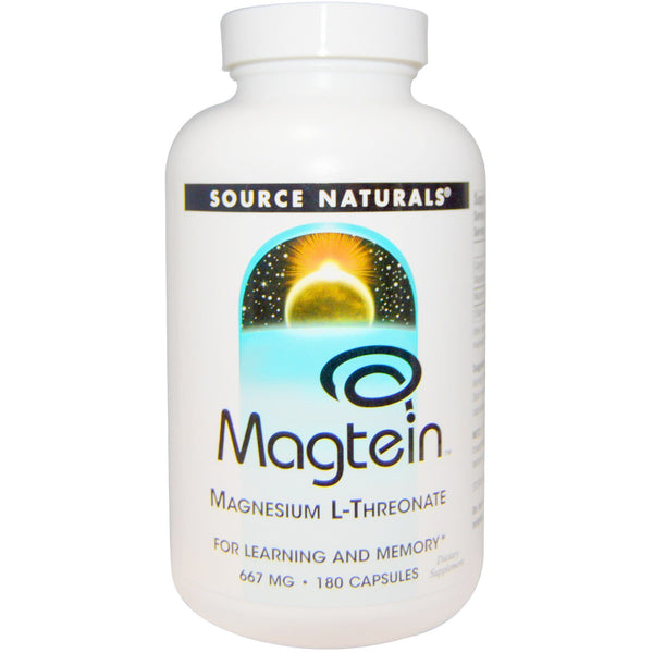 Source Naturals, Magtein, Magnesium L-Threonate, 667 mg, 180 Capsules - The Supplement Shop