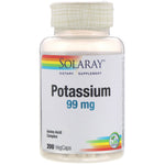 Solaray, Potassium, 99 mg, 200 VegCaps - The Supplement Shop