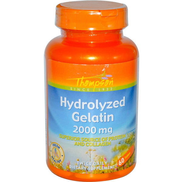 Thompson, Hydrolyzed Gelatin, 2000 mg, 60 Tablets - The Supplement Shop