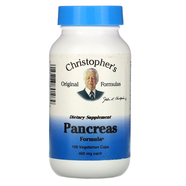 Christopher's Original Formulas, Pancreas Formula, 460 mg, 100 Vegetarian Caps - The Supplement Shop