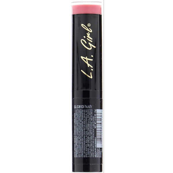 L.A. Girl, Matte Flat Velvet Lipstick, Hush, 0.10 oz (3 g) - The Supplement Shop