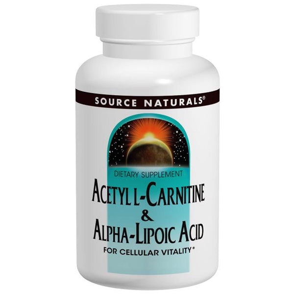 Source Naturals, Acetyl L-Carnitine & Alpha Lipoic Acid, 60 Tablets - The Supplement Shop
