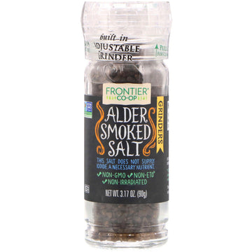 Frontier Natural Products, Alder Smoked Salt, Gourmet Salt Grinder, 3.17 oz (90 g)