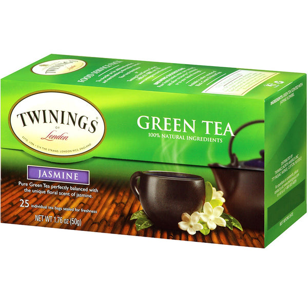 Twinings, Green Tea, Jasmine, 25 Tea Bags, 1.76 oz (50 g) - The Supplement Shop