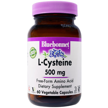 Bluebonnet Nutrition, L-Cysteine, 500 mg, 60 Veggie Capsules