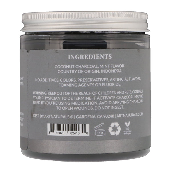 Artnaturals, Activated Charcoal Powder, Mint Flavored, 4 oz (113 g) - The Supplement Shop