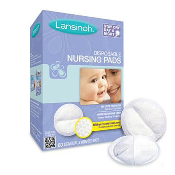 Lansinoh, Disposable Nursing Pads, 60 Individually Wrapped Pads - The Supplement Shop