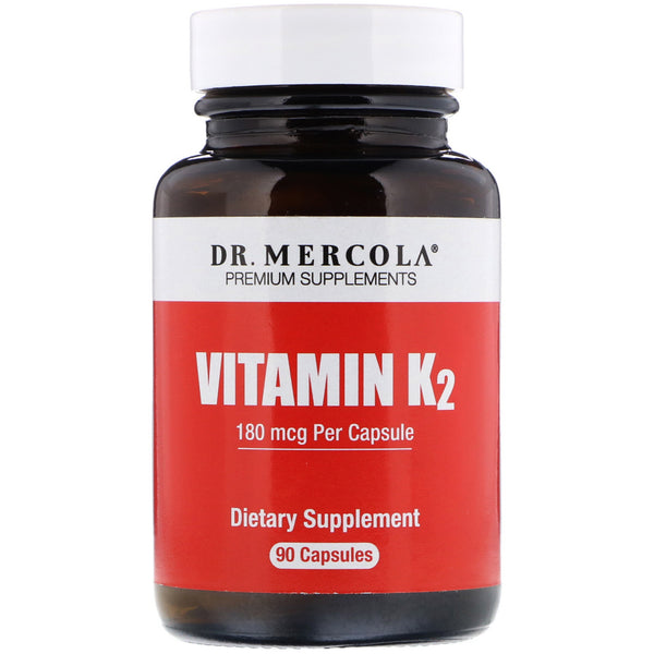 Dr. Mercola, Vitamin K2, 180 mcg, 90 Capsules - The Supplement Shop