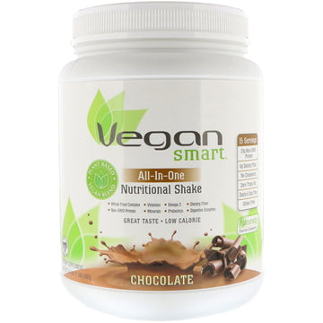 VeganSmart, All-In-One Nutritional Shake, Chocolate, 1.51 lbs (690 g)
