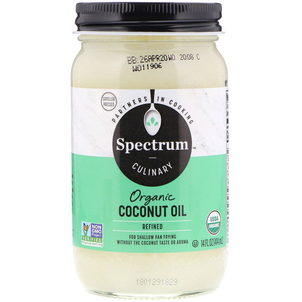 Spectrum Culinary, Organic Coconut Oil, Refined, 14 fl oz (414 ml) - The Supplement Shop