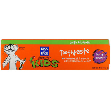 Kiss My Face, Obsessively Kids, Toothpaste, Berry Smart, 4 oz (113 g)