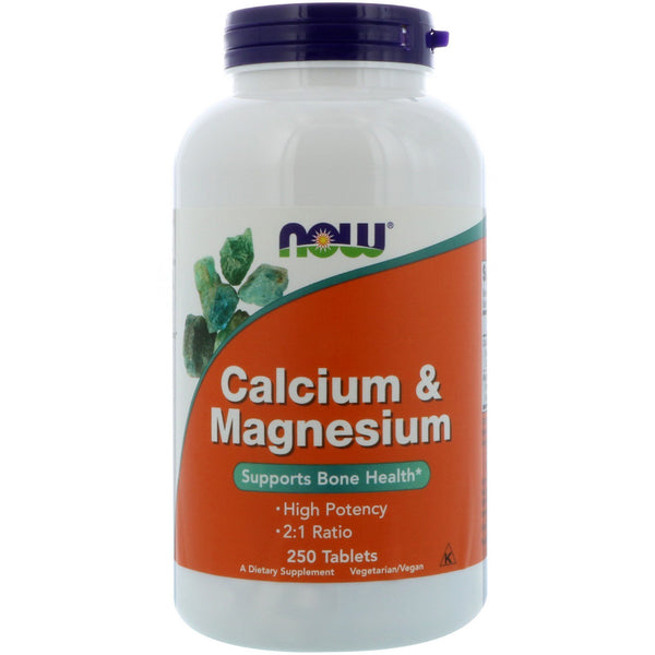Now Foods, Calcium & Magnesium, 250 Tablets - The Supplement Shop