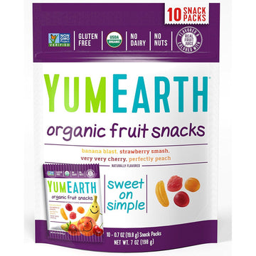 YumEarth, Organic Fruit Snacks, Original , 10 Packs, 0.7 oz (19.8 g) Each