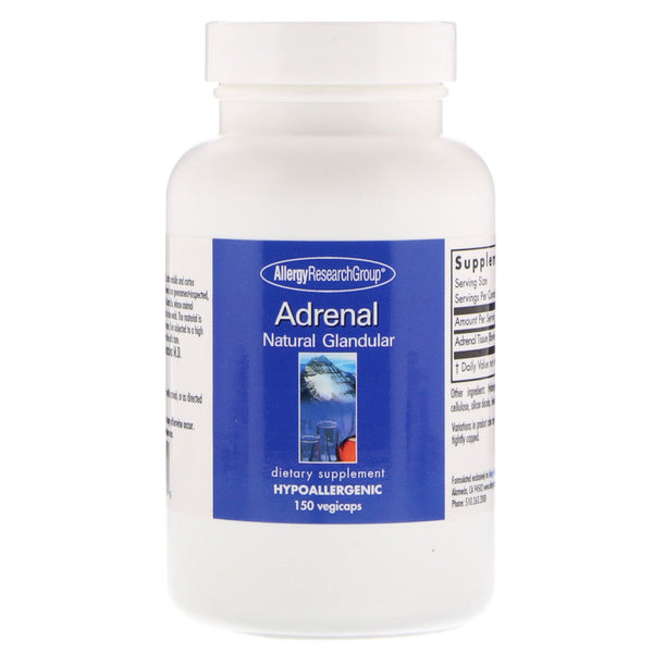 Allergy Research Group, Adrenal Natural Glandular, 150 Vegicaps - The Supplement Shop