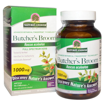 Nature's Answer, Butcher's Broom, Full Spectrum Herb, 1,000 mg, 90 Vegetarian Capsules