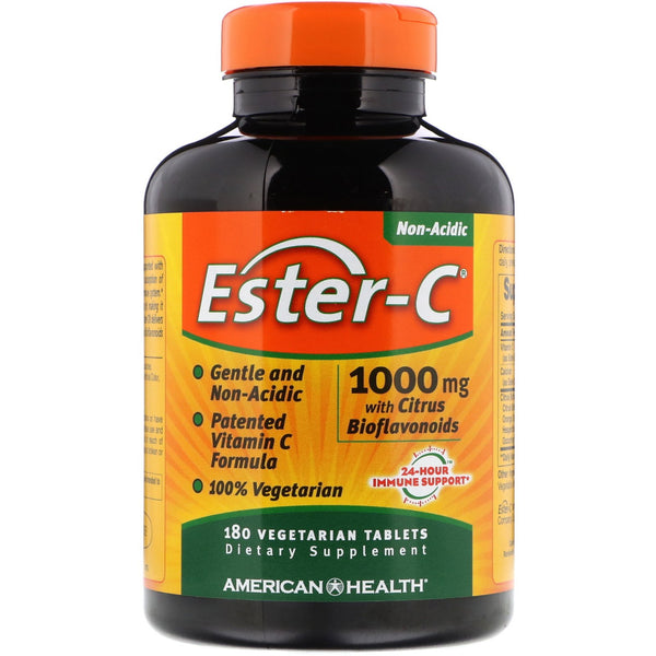 American Health, Ester-C with Citrus Bioflavonoids, 1,000 mg, 180 Vegetarian Tablets - The Supplement Shop