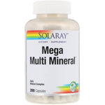 Solaray, Mega Multi Mineral, 200 Capsules - The Supplement Shop