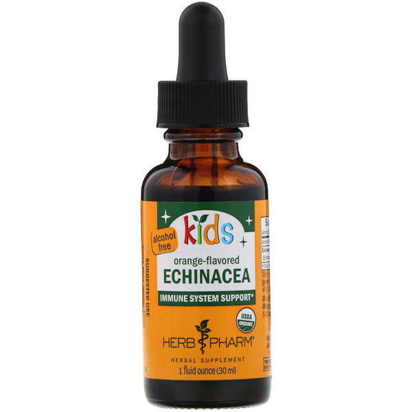 Herb Pharm, Kids Echinacea, Alcohol Free, Orange Flavored, 1 fl oz (30 ml) - The Supplement Shop
