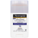 Neutrogena, Ultra Sheer Face & Body Stick, Sunscreen, SPF 70, 1.5 oz (42 g) - The Supplement Shop