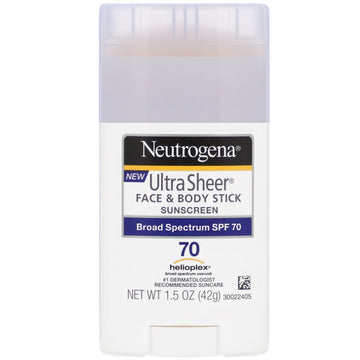 Neutrogena, Ultra Sheer Face & Body Stick, Sunscreen, SPF 70, 1.5 oz (42 g)