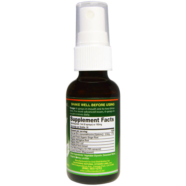 California Natural, Immunity Shots Spray, 1 oz (30 ml) - The Supplement Shop