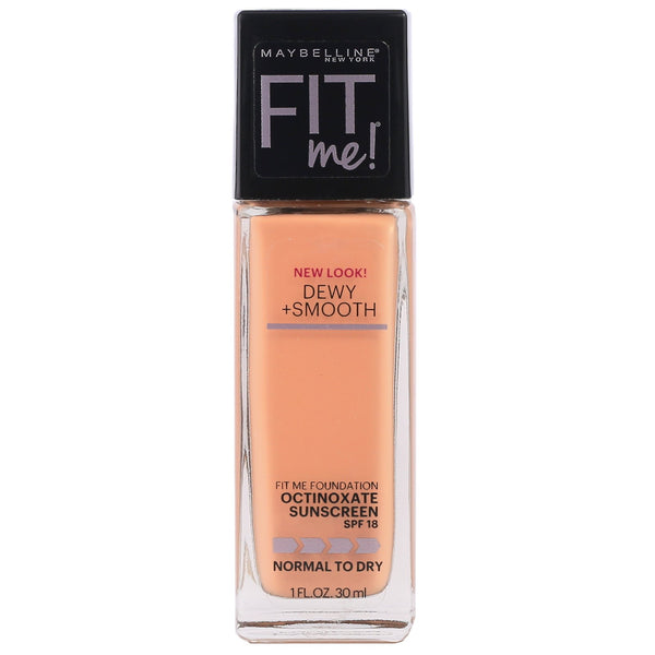 Maybelline, Fit Me, Dewy + Smooth Foundation, 322 Warm Honey, 1 fl oz (30 ml) - The Supplement Shop