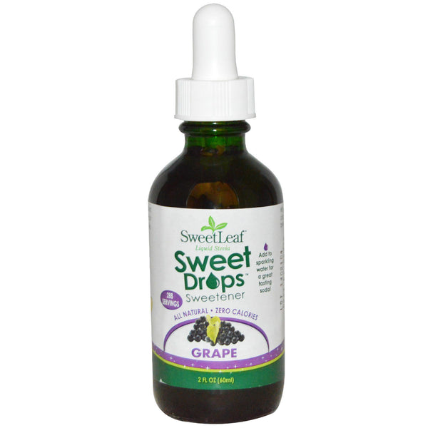 Wisdom Natural, SweetLeaf, Liquid Stevia Sweet Drops, Grape, 2 fl oz (60 ml) - The Supplement Shop