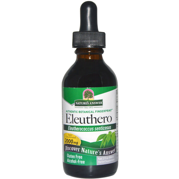 Nature's Answer, Eleuthero, Alcohol-Free, 2000 mg, 2 fl oz (60 ml) - The Supplement Shop