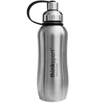 Think, Thinksport, Insulated Sports Bottle, Silver, 25 oz (750 ml) - The Supplement Shop