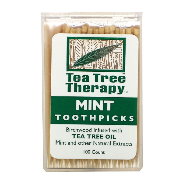 Tea Tree Therapy, Tea Tree TherapyToothpicks, Mint, 100 Approx. - The Supplement Shop