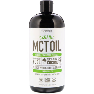 Sports Research, Organic MCT Oil, Unflavored, 32 fl oz (946 ml)