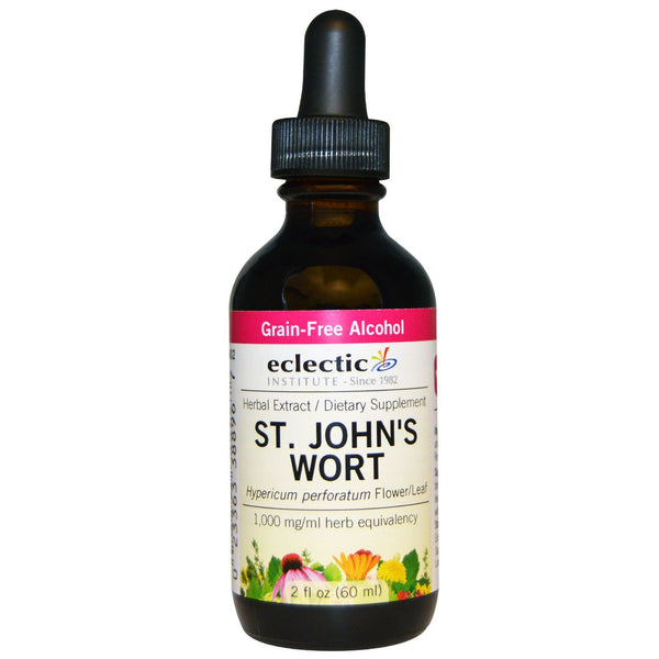 Eclectic Institute, St. John's Wort, Grain-Free Alcohol, 2 fl oz (60 ml) - The Supplement Shop