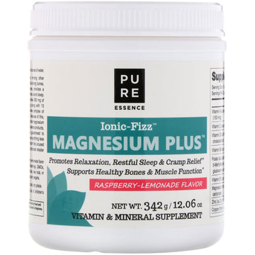 Pure Essence, Ionic-Fizz, Magnesium Plus, Raspberry Lemonade Flavor, 12.06 oz (342 g)