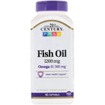 21st Century, Fish Oil, 1,200 mg, 90 Softgels - The Supplement Shop